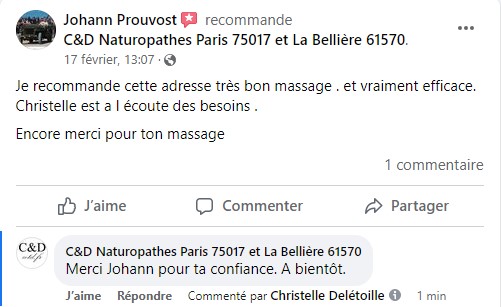 très bon massage CD Naturopathe Paris Orne